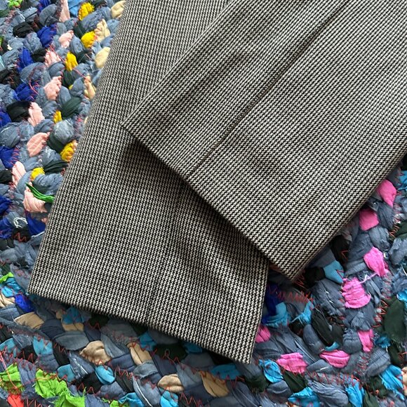Ann Taylor Brown Houndstooth Slim Trousers Women's Size 12 Tall Preppy Office - Picture 13 of 16